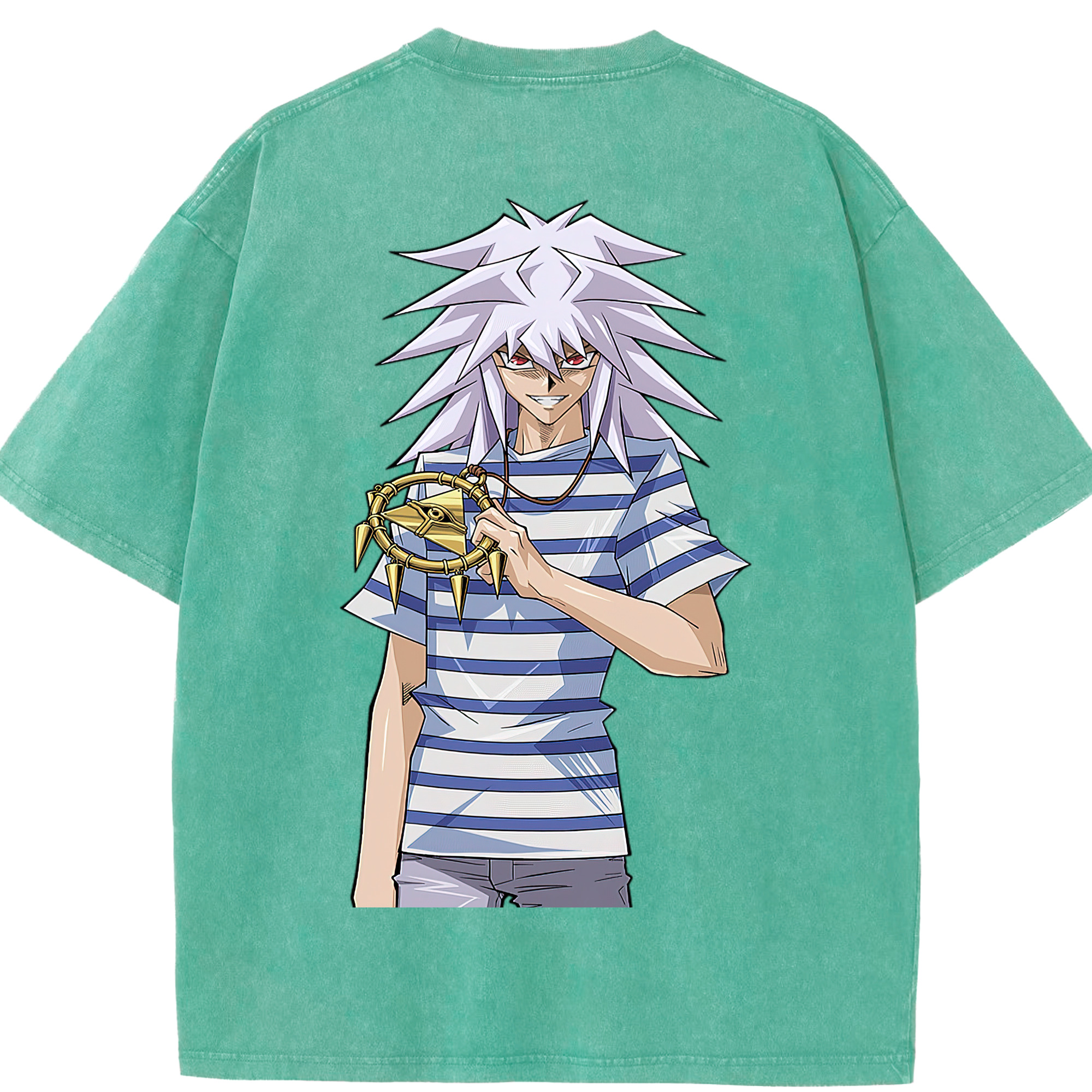 （画像用） 遊☆戯☆王 Yu-Gi-Oh! 綿100% ヴィンテージ風 半袖Tシャツ（背面プリント）